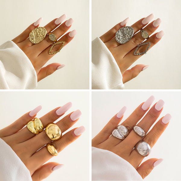 Geometric Arc Ring Ring Opening Set Rings